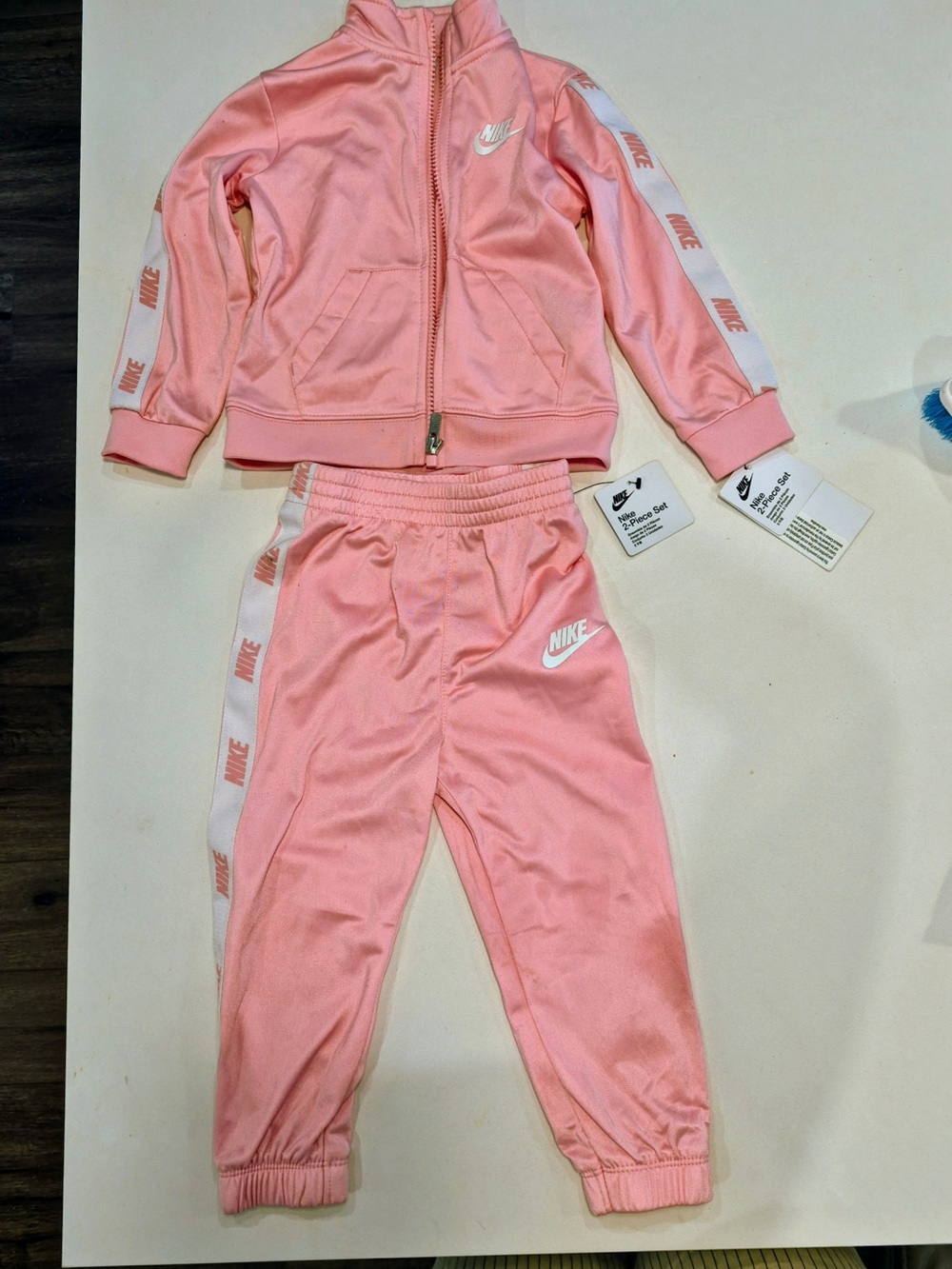 Nike Pink Girls' Track Jogger Set Pants - Light Pink Athletic Bottoms